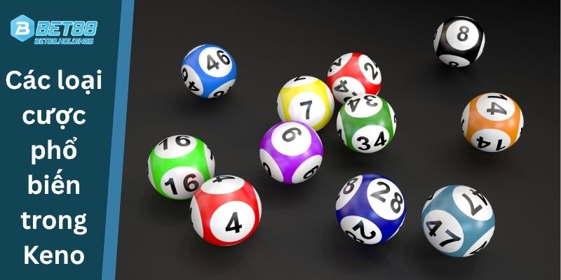 Các loại cược phổ biến trong Keno Bet88